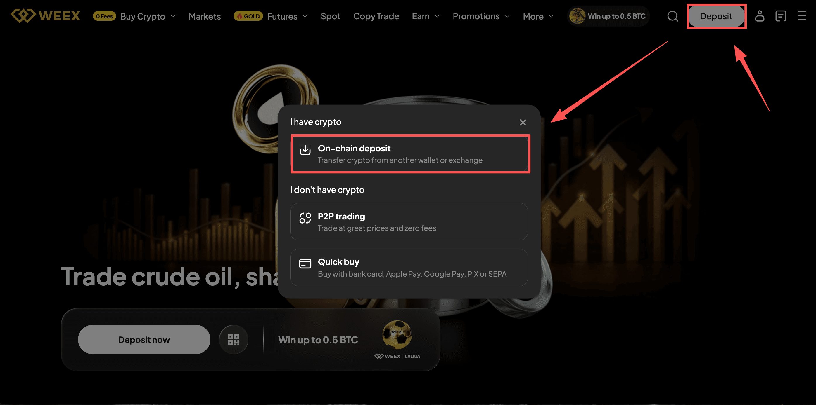 How to Deposit And Withdraw Crypto on WEEX Exchange: Web Version